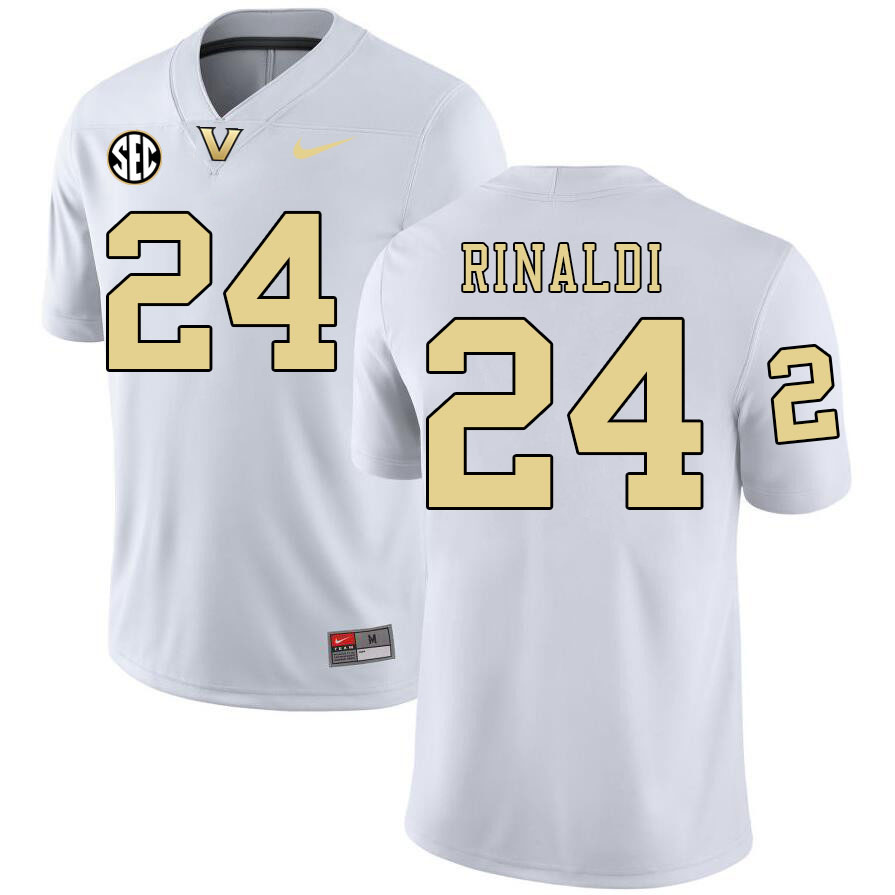 Nicholas Rinaldi Jersey,Vanderbilt Commodores #24 Nicholas Rinaldi Football Jersey,Uniforms-White 20